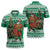 Personalized Nigeria Christmas Zipper Polo Shirt Black Santa With Jollof Rice - Wonder Print Shop