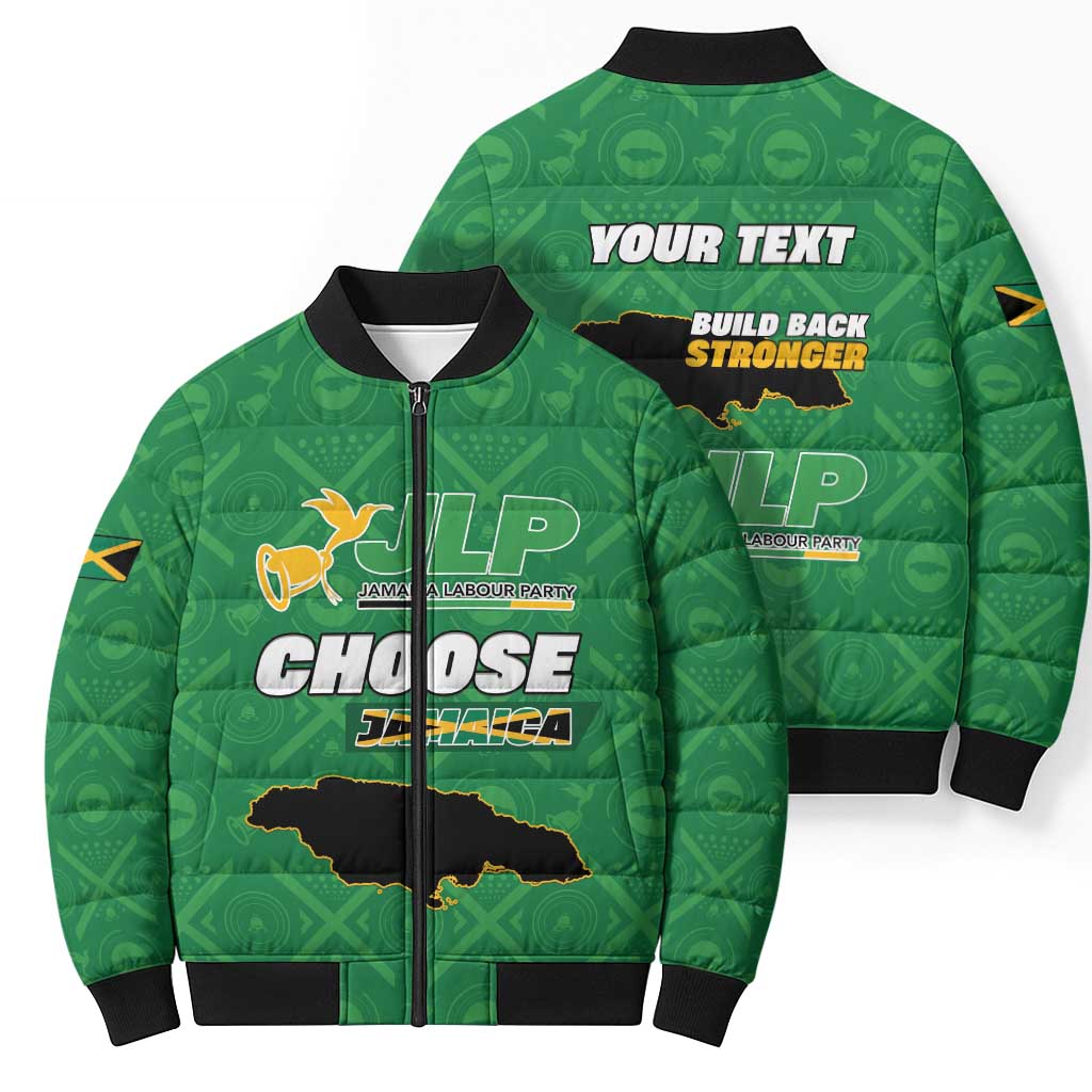 Personalized Jamaica Labour Party Bomber Puffer Jacket Choose Jamica - Wonder Print Shop