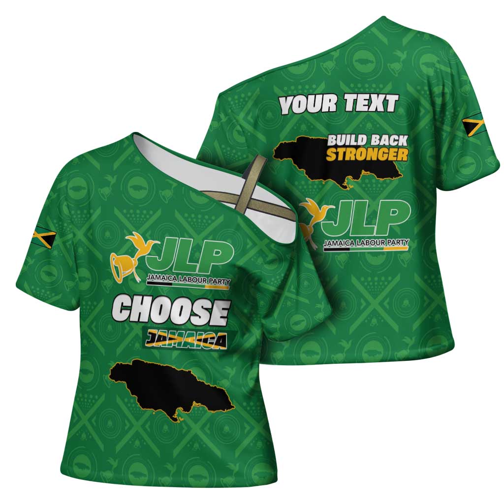 Personalized Jamaica Labour Party Cross Shoulder Shirt Choose Jamica - Wonder Print Shop