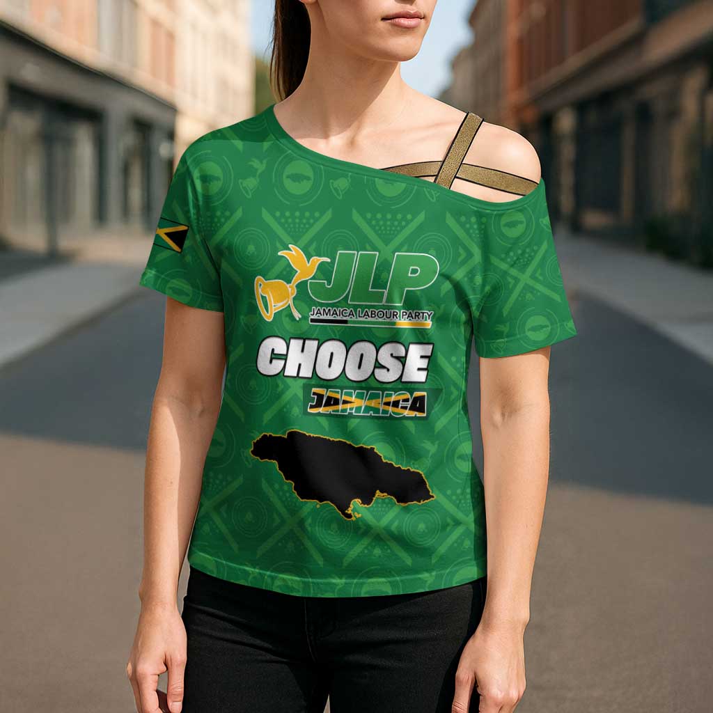 Personalized Jamaica Labour Party Cross Shoulder Shirt Choose Jamica - Wonder Print Shop