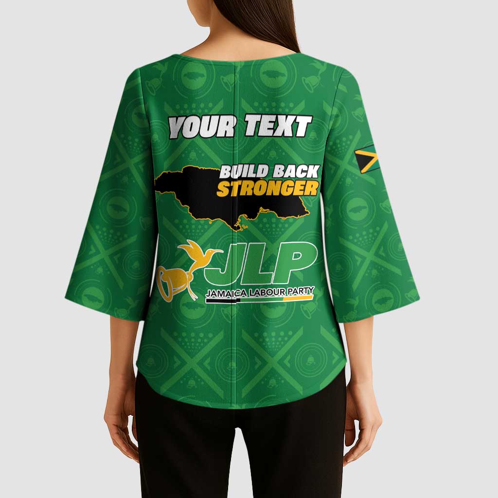 Personalized Jamaica Labour Party Kimono Sleeve Blouse Choose Jamica - Wonder Print Shop