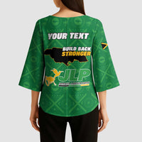 Personalized Jamaica Labour Party Kimono Sleeve Blouse Choose Jamica - Wonder Print Shop