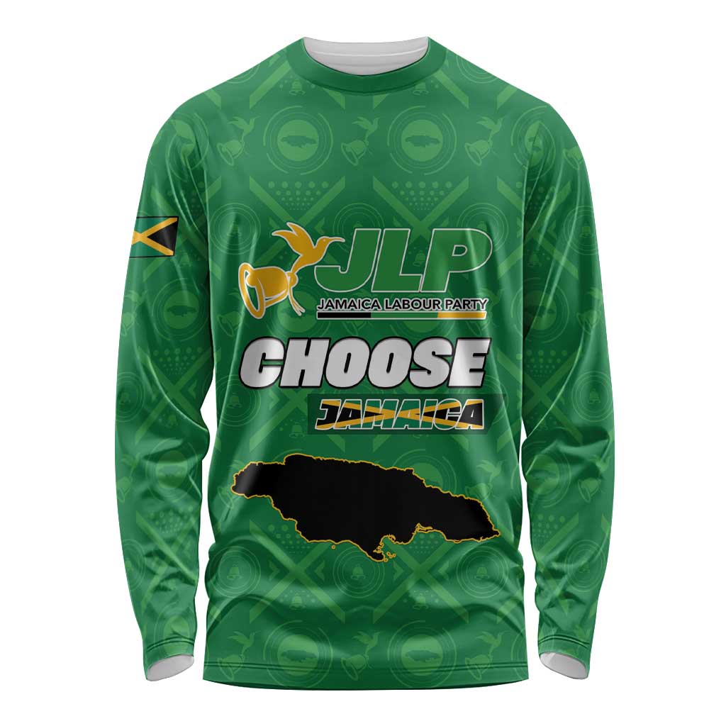 Personalized Jamaica Labour Party Long Sleeve Shirt Choose Jamica - Wonder Print Shop