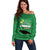 Personalized Jamaica Labour Party Off Shoulder Sweater Choose Jamica - Wonder Print Shop