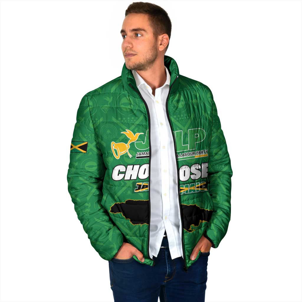 Personalized Jamaica Labour Party Padded Jacket Choose Jamica - Wonder Print Shop