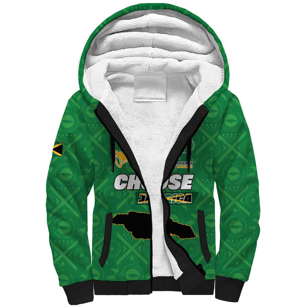 Personalized Jamaica Labour Party Sherpa Hoodie Choose Jamica - Wonder Print Shop