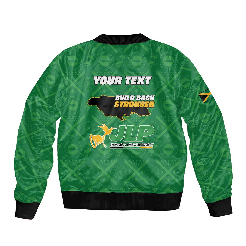 Personalized Jamaica Labour Party Sleeve Zip Bomber Jacket Choose Jamica - Wonder Print Shop