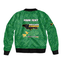 Personalized Jamaica Labour Party Sleeve Zip Bomber Jacket Choose Jamica - Wonder Print Shop