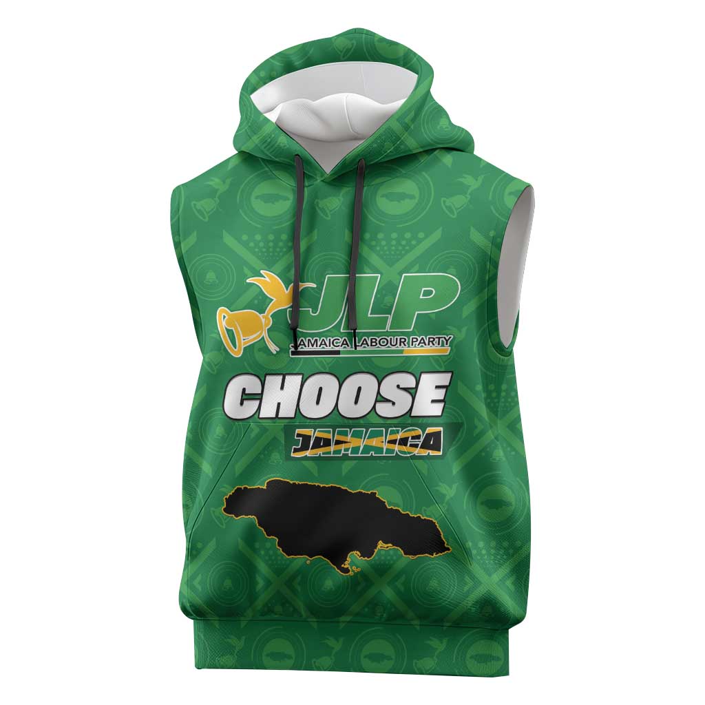 Personalized Jamaica Labour Party Sleeveless Hoodie Choose Jamica - Wonder Print Shop