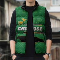 Personalized Jamaica Labour Party Sleeveless Puffer Jacket Choose Jamica - Wonder Print Shop
