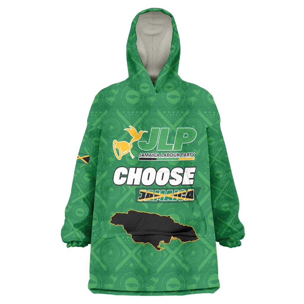 Personalized Jamaica Labour Party Wearable Blanket Hoodie Choose Jamica - Wonder Print Shop