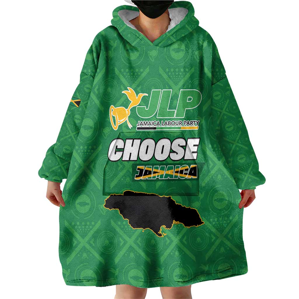 Personalized Jamaica Labour Party Wearable Blanket Hoodie Choose Jamica - Wonder Print Shop