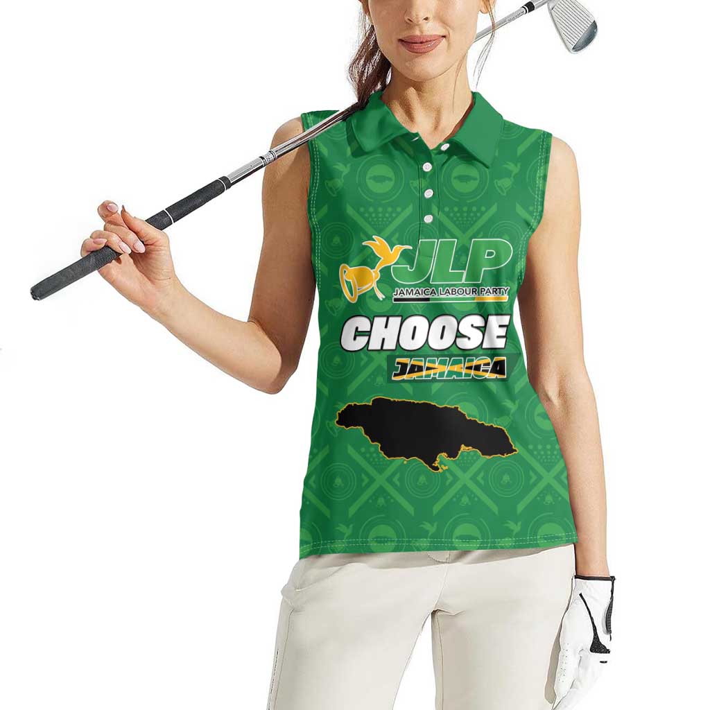 Personalized Jamaica Labour Party Women Sleeveless Polo Shirt Choose Jamica - Wonder Print Shop