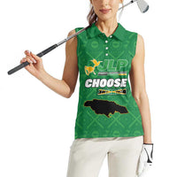 Personalized Jamaica Labour Party Women Sleeveless Polo Shirt Choose Jamica - Wonder Print Shop