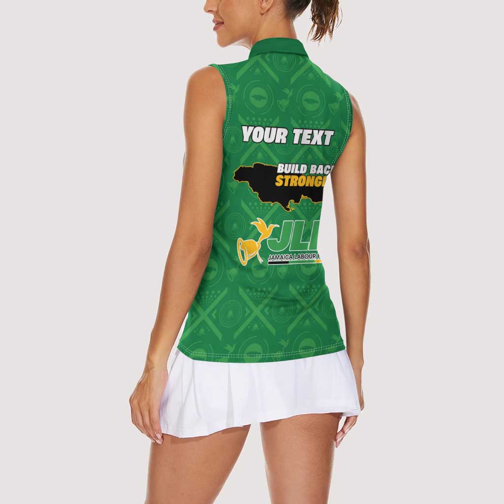 Personalized Jamaica Labour Party Women Sleeveless Polo Shirt Choose Jamica - Wonder Print Shop