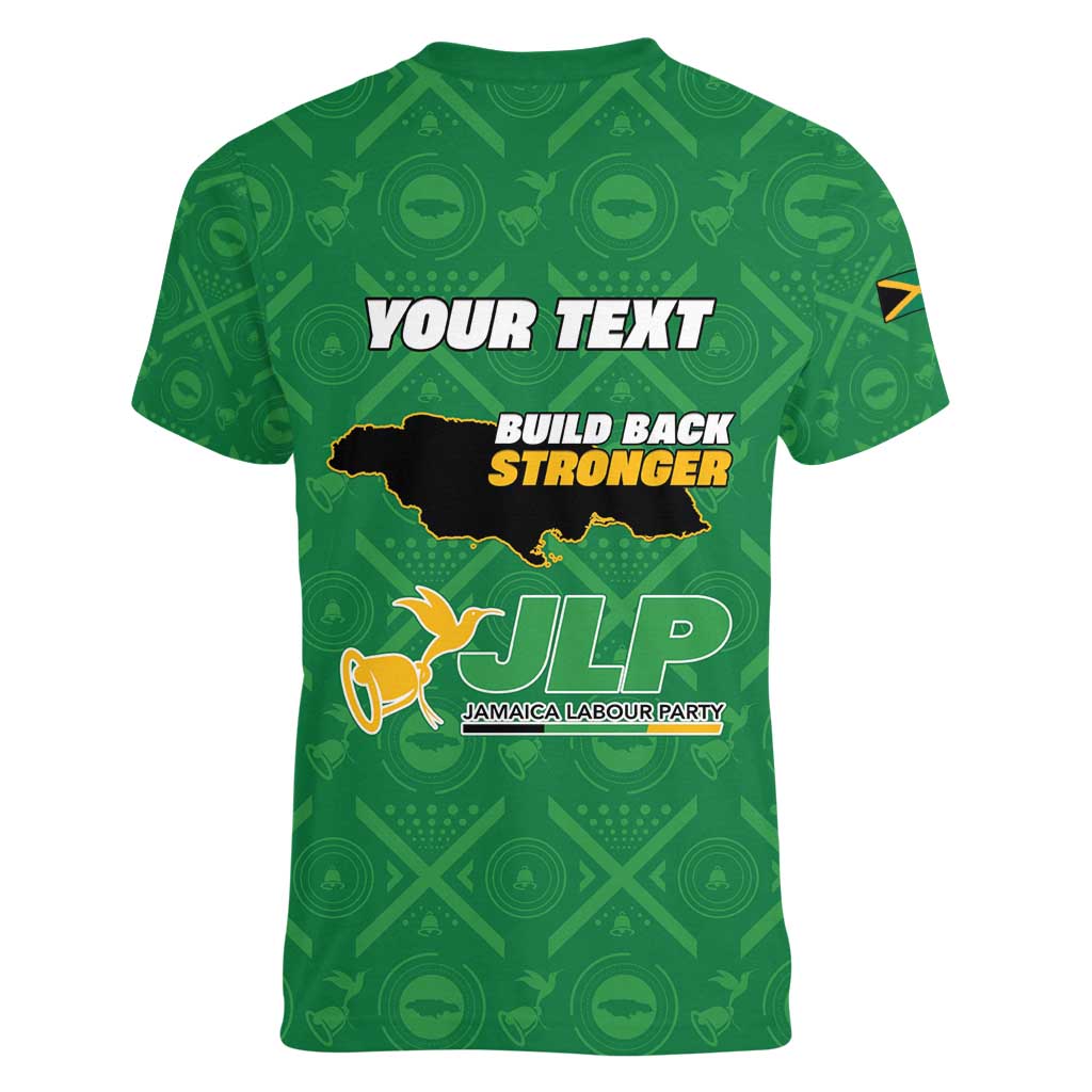 Personalized Jamaica Labour Party Women V-Neck T-Shirt Choose Jamica - Wonder Print Shop