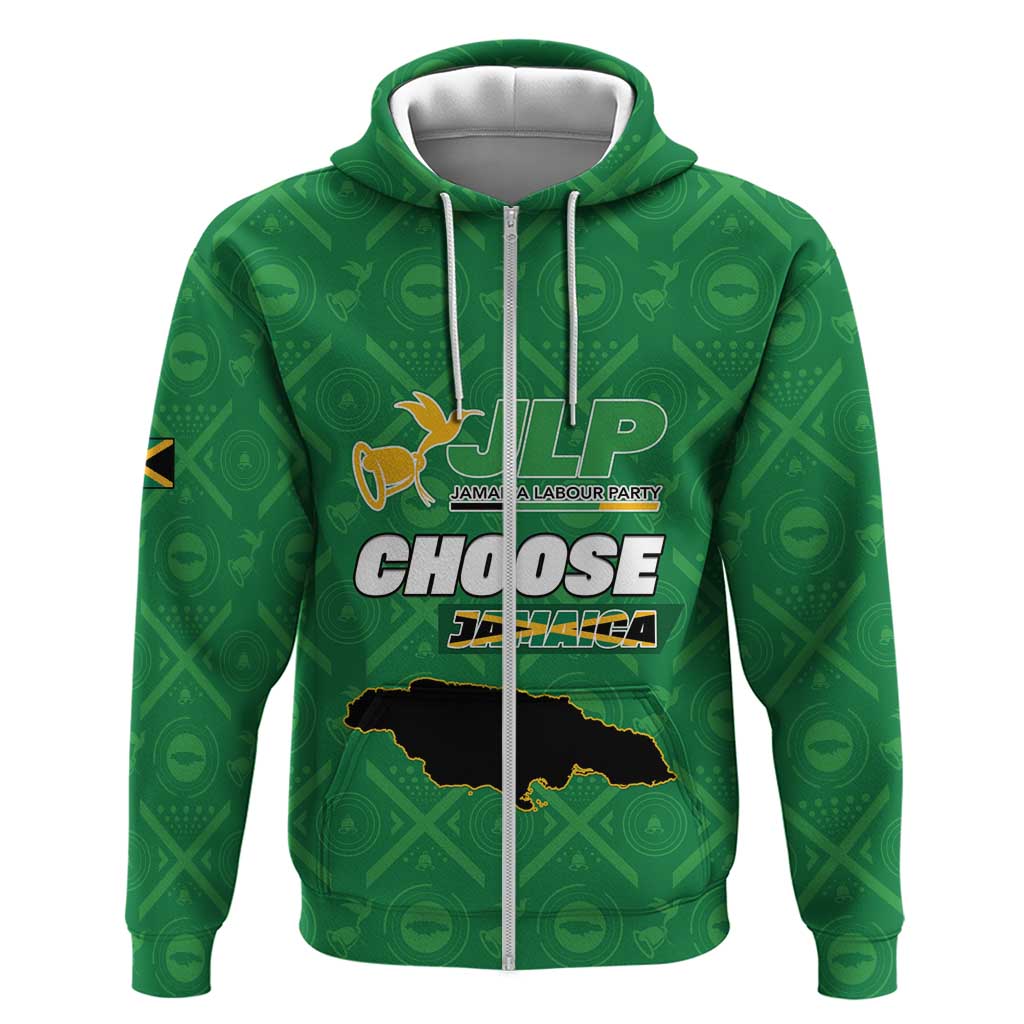 Personalized Jamaica Labour Party Zip Hoodie Choose Jamica - Wonder Print Shop