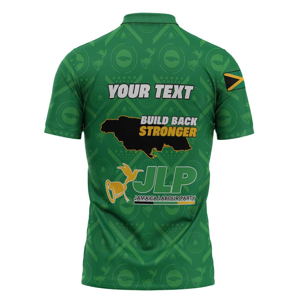 Personalized Jamaica Labour Party Zipper Polo Shirt Choose Jamica - Wonder Print Shop