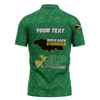 Personalized Jamaica Labour Party Zipper Polo Shirt Choose Jamica - Wonder Print Shop