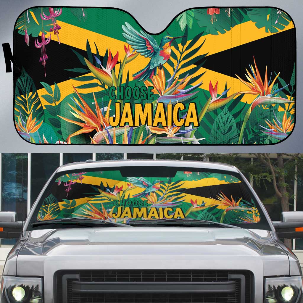 JLP 1PM Holness Auto Sun Shade Jamaica Labour Party - Tropical Style - Wonder Print Shop