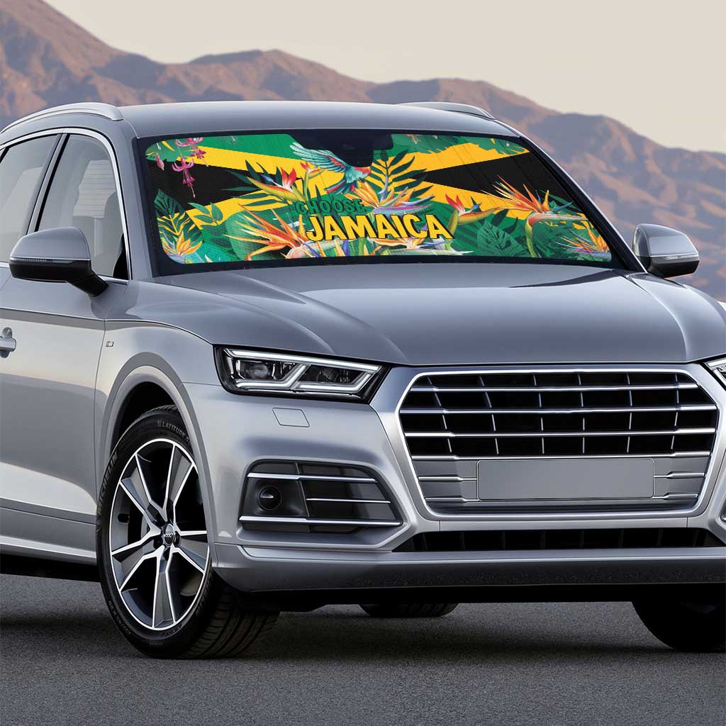 JLP 1PM Holness Auto Sun Shade Jamaica Labour Party - Tropical Style - Wonder Print Shop