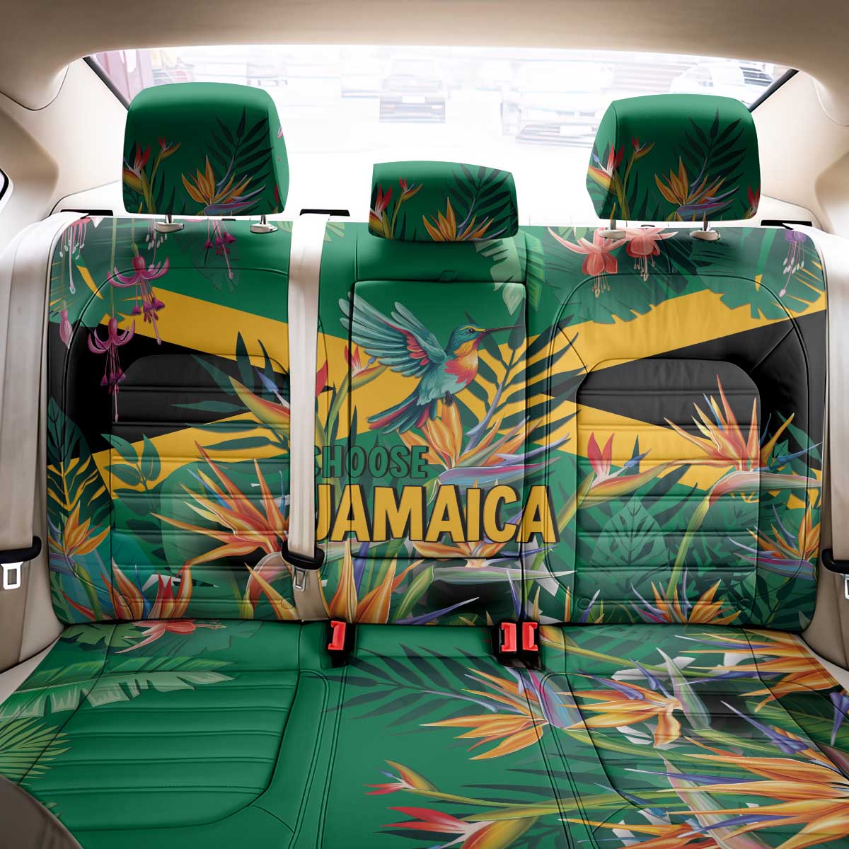 JLP 1PM Holness Back Car Seat Cover Jamaica Labour Party - Tropical Style - Wonder Print Shop