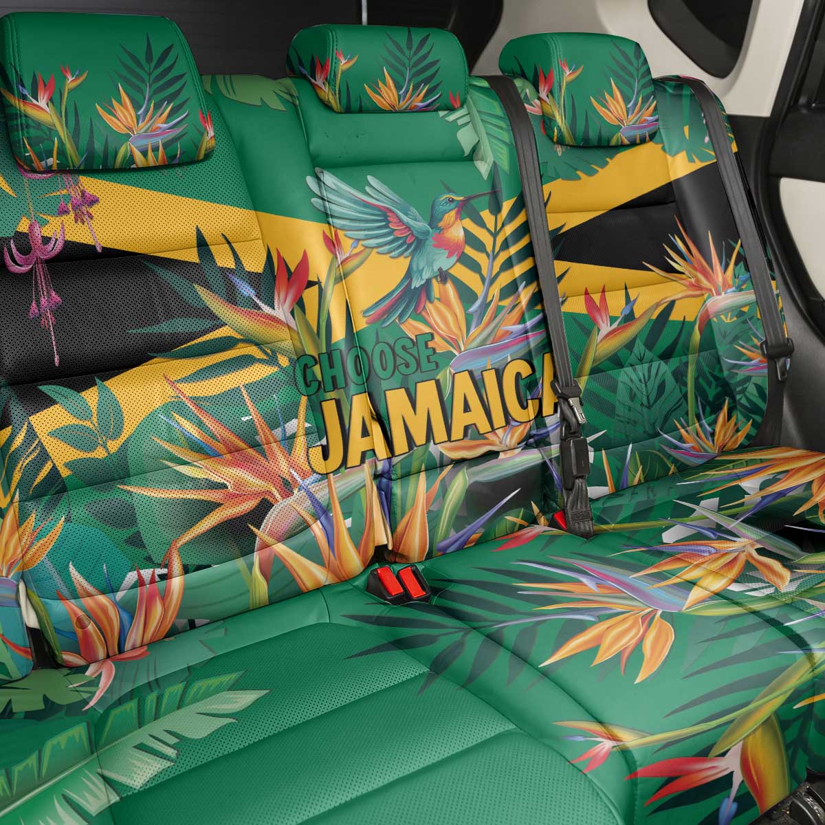 JLP 1PM Holness Back Car Seat Cover Jamaica Labour Party - Tropical Style - Wonder Print Shop