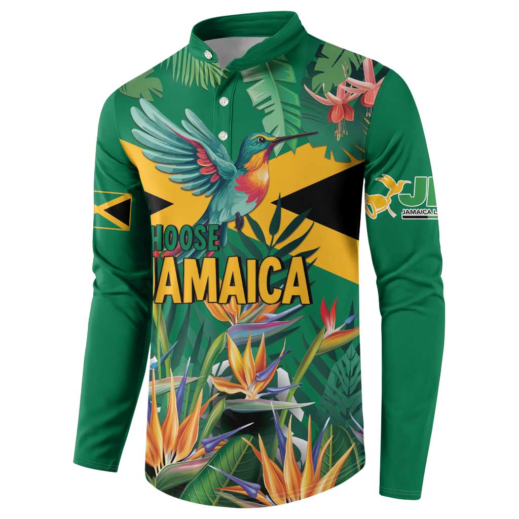 JLP 1PM Holness Button Sweatshirt Jamaica Labour Party - Tropical Style - Wonder Print Shop
