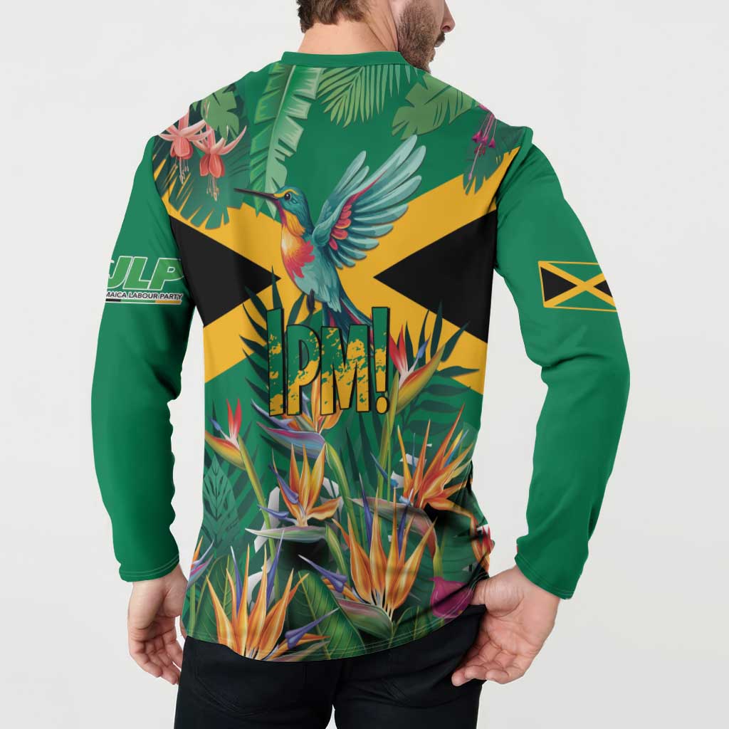 JLP 1PM Holness Button Sweatshirt Jamaica Labour Party - Tropical Style - Wonder Print Shop