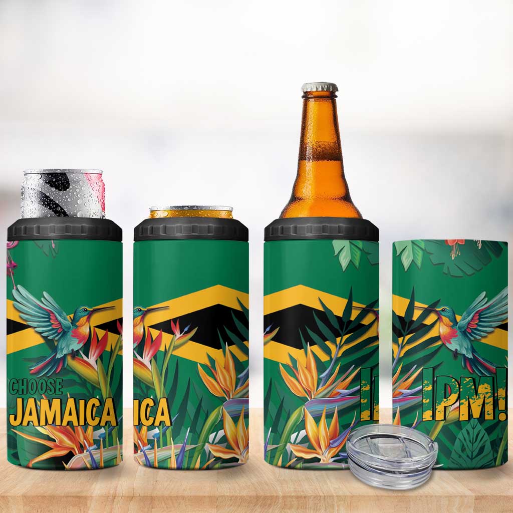 JLP 1PM Holness 4 in 1 Can Cooler Tumbler Jamaica Labour Party - Tropical Style - Wonder Print Shop