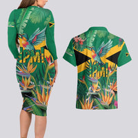 JLP 1PM Holness Couples Matching Long Sleeve Bodycon Dress and Hawaiian Shirt Jamaica Labour Party - Tropical Style - Wonder Print Shop