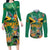 JLP 1PM Holness Couples Matching Long Sleeve Bodycon Dress and Long Sleeve Button Shirt Jamaica Labour Party - Tropical Style - Wonder Print Shop