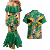 JLP 1PM Holness Couples Matching Mermaid Dress and Hawaiian Shirt Jamaica Labour Party - Tropical Style - Wonder Print Shop