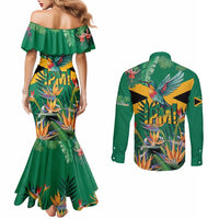 JLP 1PM Holness Couples Matching Mermaid Dress and Long Sleeve Button Shirt Jamaica Labour Party - Tropical Style - Wonder Print Shop
