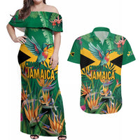 JLP 1PM Holness Couples Matching Off Shoulder Maxi Dress and Hawaiian Shirt Jamaica Labour Party - Tropical Style - Wonder Print Shop