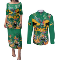 JLP 1PM Holness Couples Matching Puletasi and Long Sleeve Button Shirt Jamaica Labour Party - Tropical Style - Wonder Print Shop