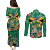JLP 1PM Holness Couples Matching Puletasi and Long Sleeve Button Shirt Jamaica Labour Party - Tropical Style - Wonder Print Shop