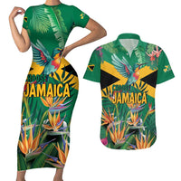JLP 1PM Holness Couples Matching Short Sleeve Bodycon Dress and Hawaiian Shirt Jamaica Labour Party - Tropical Style - Wonder Print Shop