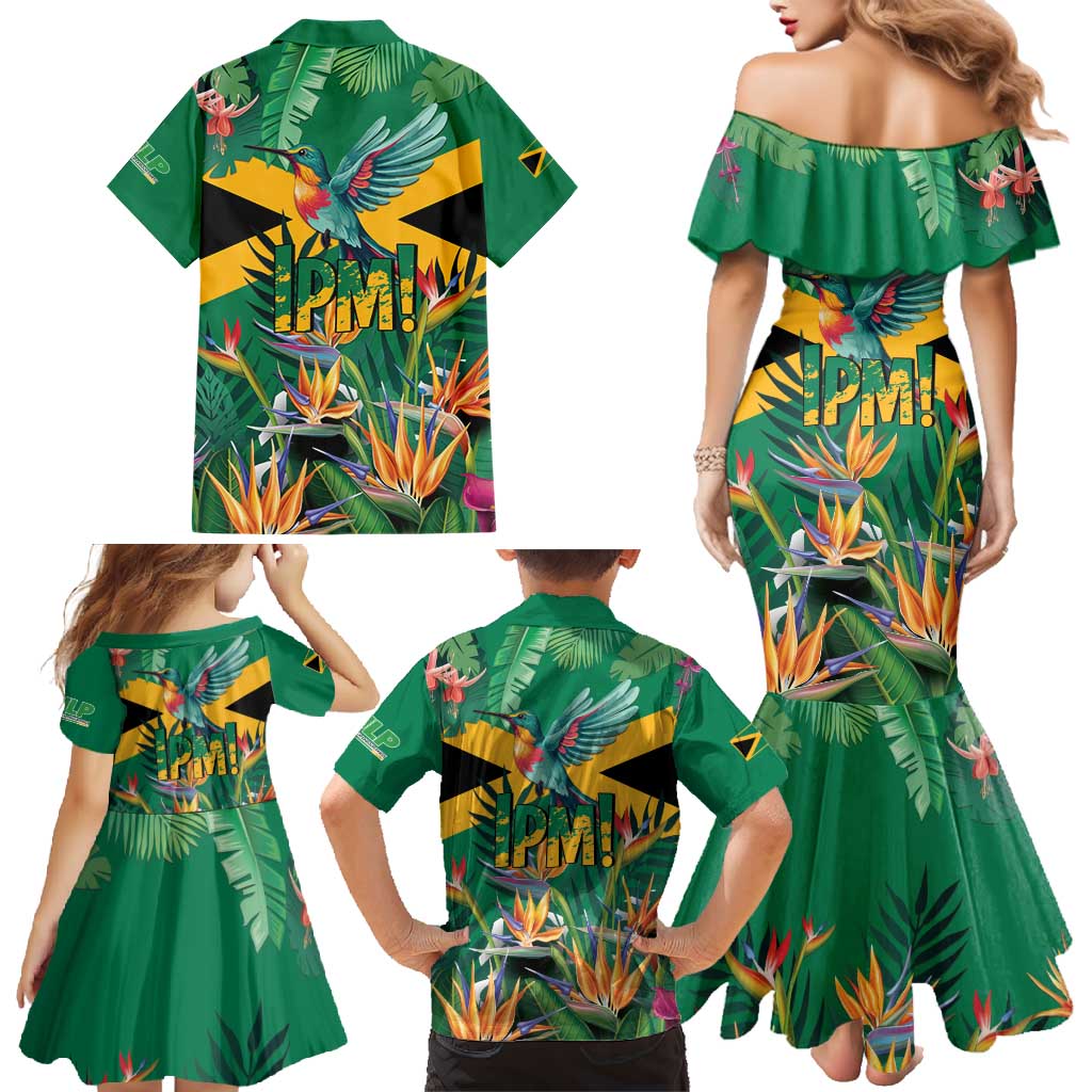 JLP 1PM Holness Family Matching Mermaid Dress and Hawaiian Shirt Jamaica Labour Party - Tropical Style - Wonder Print Shop