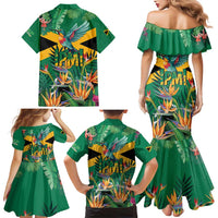 JLP 1PM Holness Family Matching Mermaid Dress and Hawaiian Shirt Jamaica Labour Party - Tropical Style - Wonder Print Shop