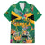 JLP 1PM Holness Family Matching Off The Shoulder Long Sleeve Dress and Hawaiian Shirt Jamaica Labour Party - Tropical Style - Wonder Print Shop