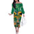 JLP 1PM Holness Family Matching Off The Shoulder Long Sleeve Dress and Hawaiian Shirt Jamaica Labour Party - Tropical Style - Wonder Print Shop
