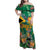 JLP 1PM Holness Family Matching Off Shoulder Maxi Dress and Hawaiian Shirt Jamaica Labour Party - Tropical Style - Wonder Print Shop