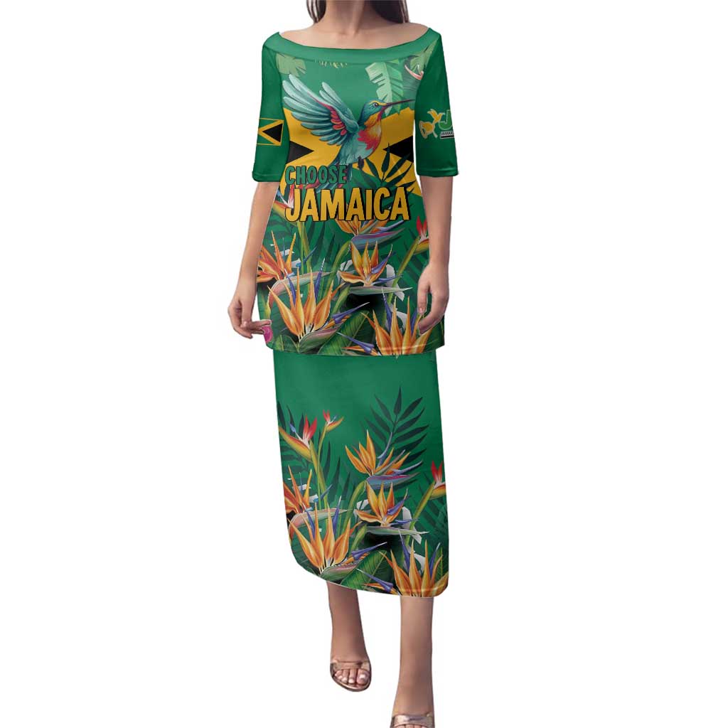 JLP 1PM Holness Family Matching Puletasi and Hawaiian Shirt Jamaica Labour Party - Tropical Style - Wonder Print Shop