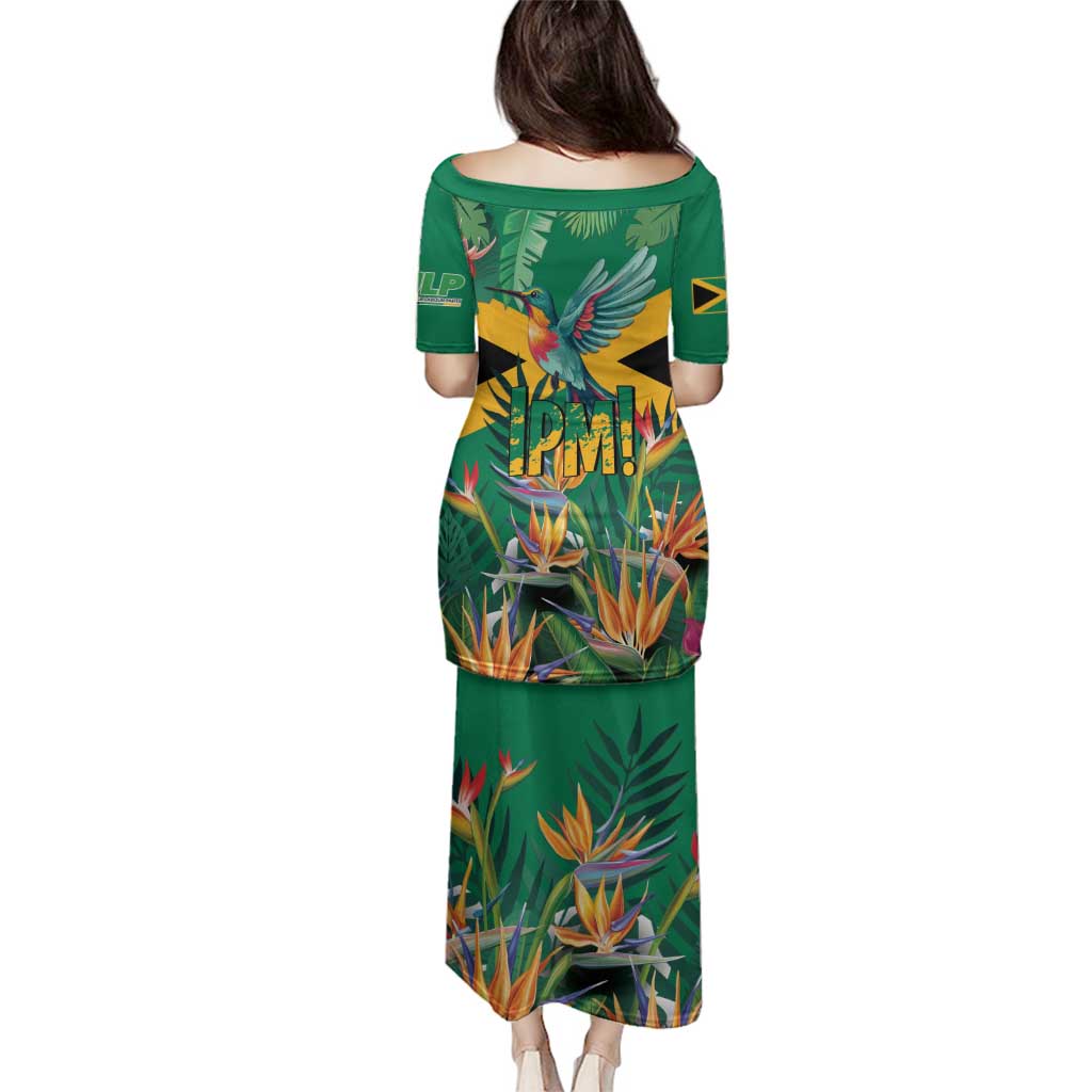 JLP 1PM Holness Family Matching Puletasi and Hawaiian Shirt Jamaica Labour Party - Tropical Style - Wonder Print Shop