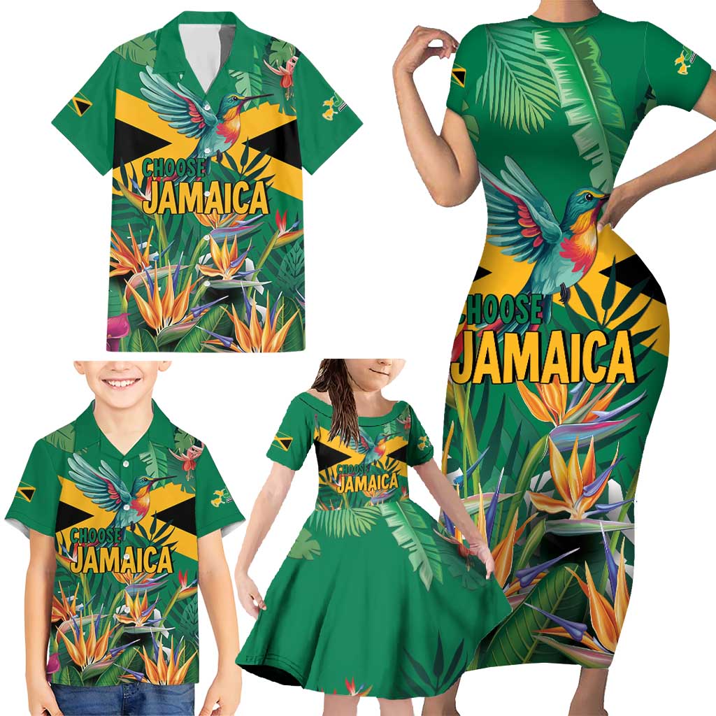 JLP 1PM Holness Family Matching Short Sleeve Bodycon Dress and Hawaiian Shirt Jamaica Labour Party - Tropical Style - Wonder Print Shop