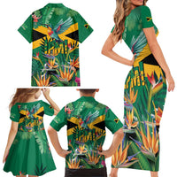 JLP 1PM Holness Family Matching Short Sleeve Bodycon Dress and Hawaiian Shirt Jamaica Labour Party - Tropical Style - Wonder Print Shop