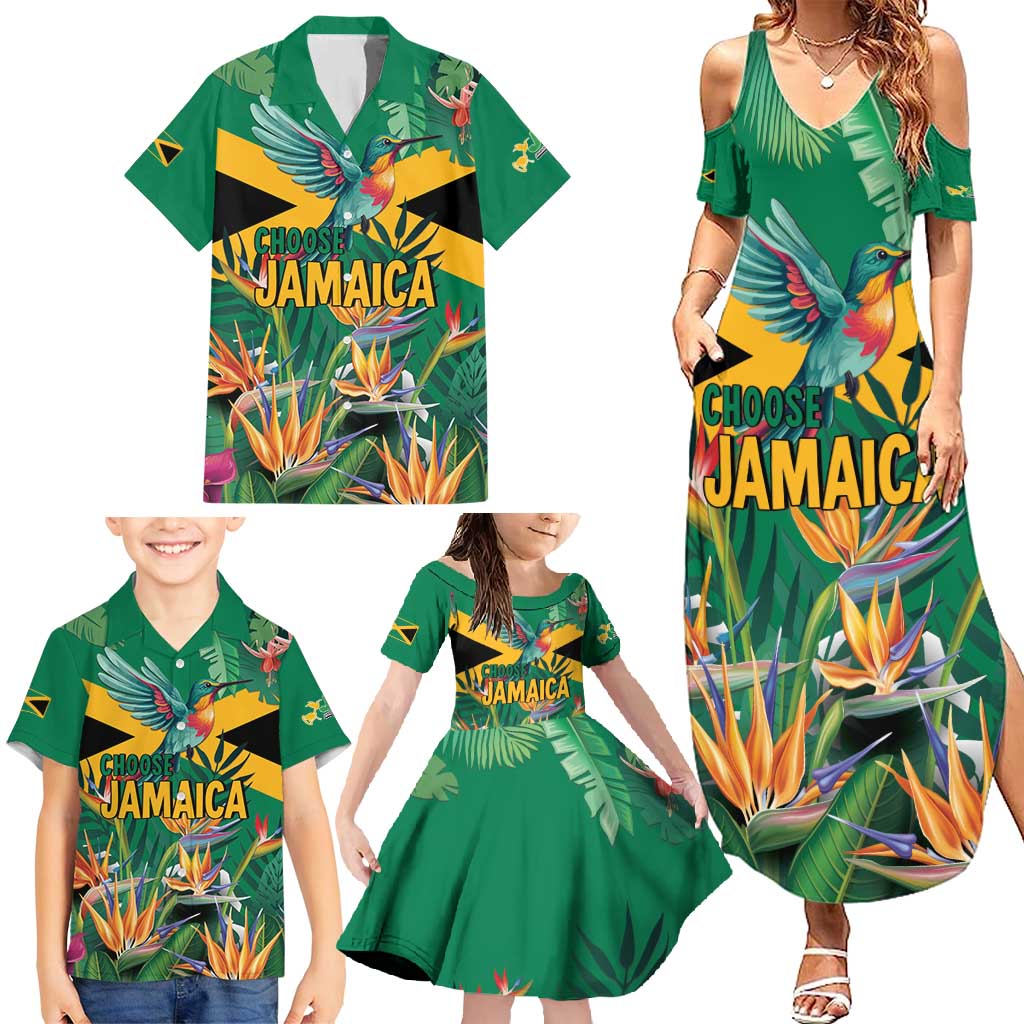 JLP 1PM Holness Family Matching Summer Maxi Dress and Hawaiian Shirt Jamaica Labour Party - Tropical Style - Wonder Print Shop