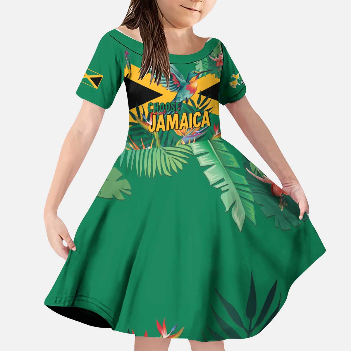 JLP 1PM Holness Kid Short Sleeve Dress Jamaica Labour Party - Tropical Style - Wonder Print Shop