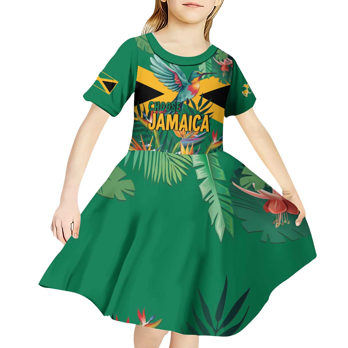 JLP 1PM Holness Kid Short Sleeve Dress Jamaica Labour Party - Tropical Style - Wonder Print Shop
